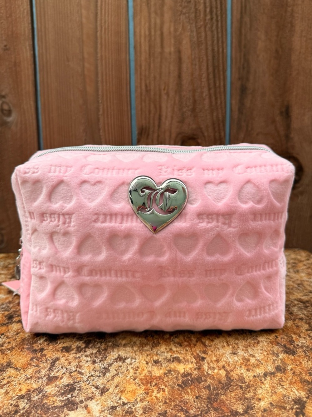 Juicy Couture Kiss My Couture Velour Cosmetic Bag